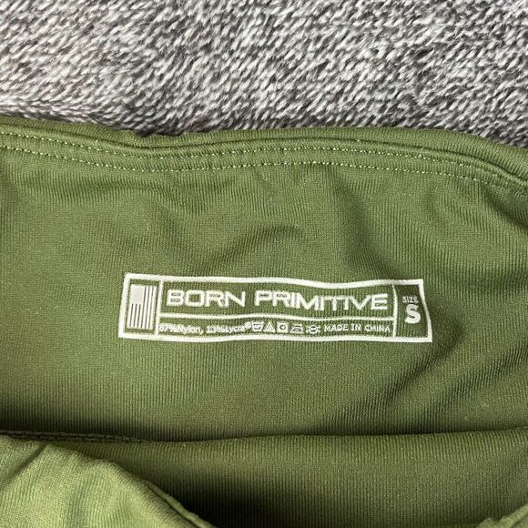 Born Primitive Women's S Shorts Pockets 3" Inseam Green Running Crossfit - Picture 3 of 8